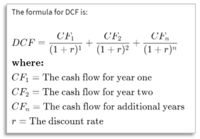 discounted cash flow formula